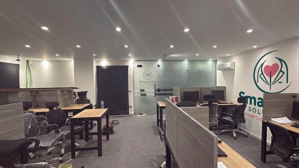 Workstations on the SmartMed Solutions operations floor